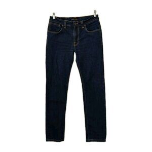 Nudie Jeans Co Thin Finn Dry Ecru Embo Jeans Mens 33(29) x 34(28) Preppy HEMMED